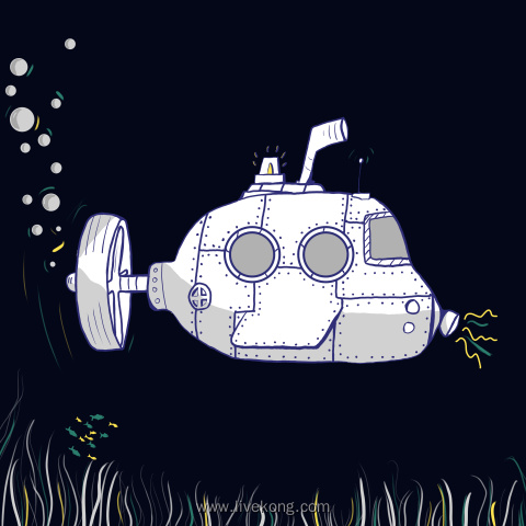 潜水艇插画